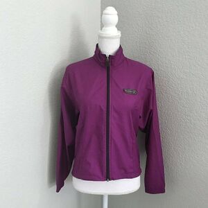 Sugoi Womens Purple Long Sleeves Full Zip Mock Neck Windbreaker Jacket Size S